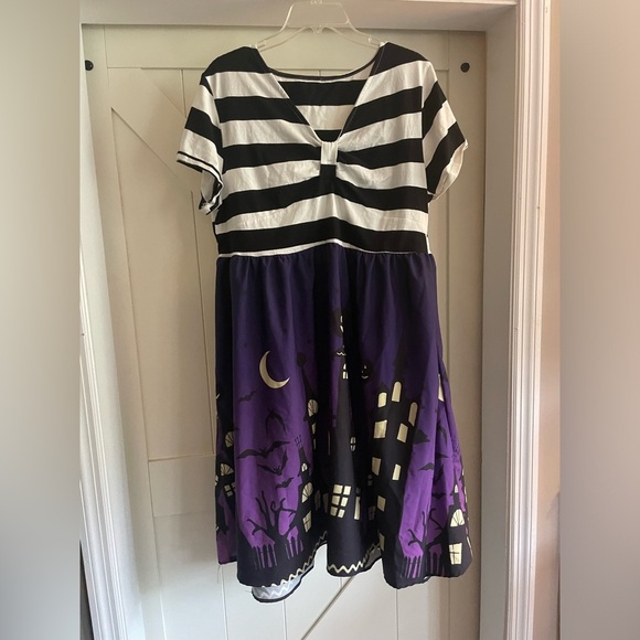 Women's Plus Size Halloween Dress XX-Large Purple goth witch sexy - Picture 2 of 4